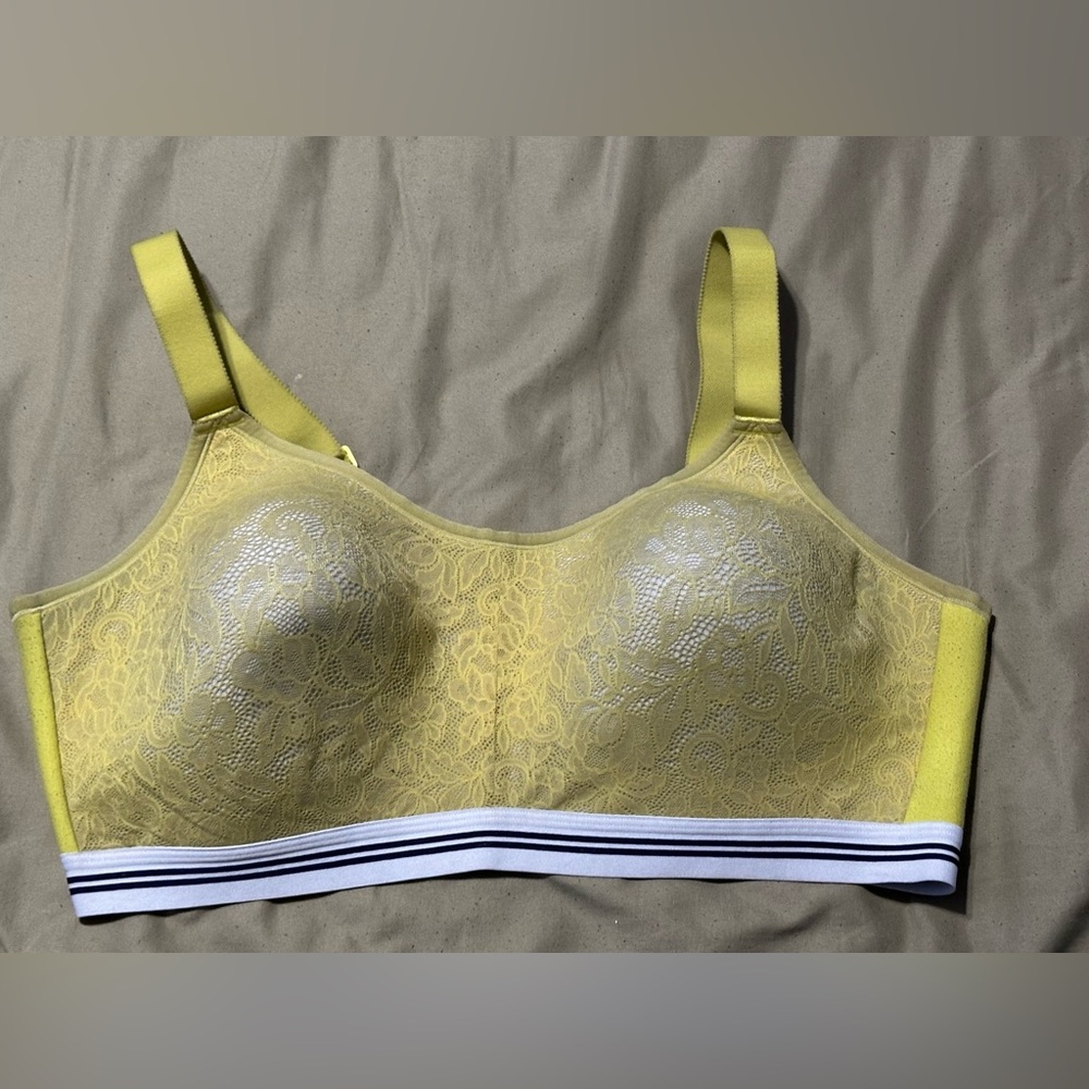 Cacique Cotton Lightly Lined No-Wire Scoop Bra With Lace